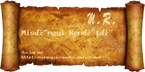 Misángyi Renátó névjegykártya